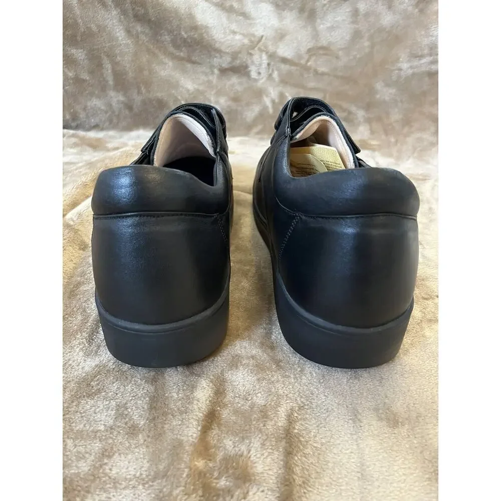 Apex Footwear Men's Black Conform Double Strap Orthopedic Shoes 1260M Size 12W - Picture 4 of 7
